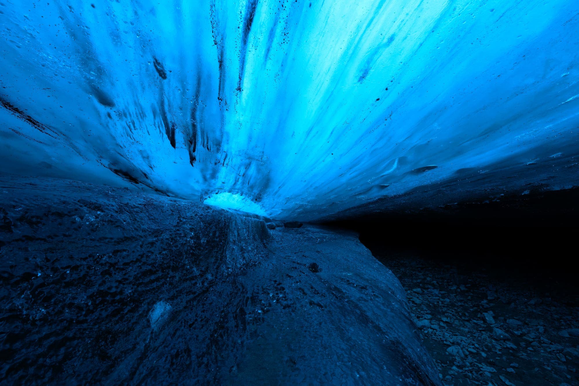 Blue ice cave expedition